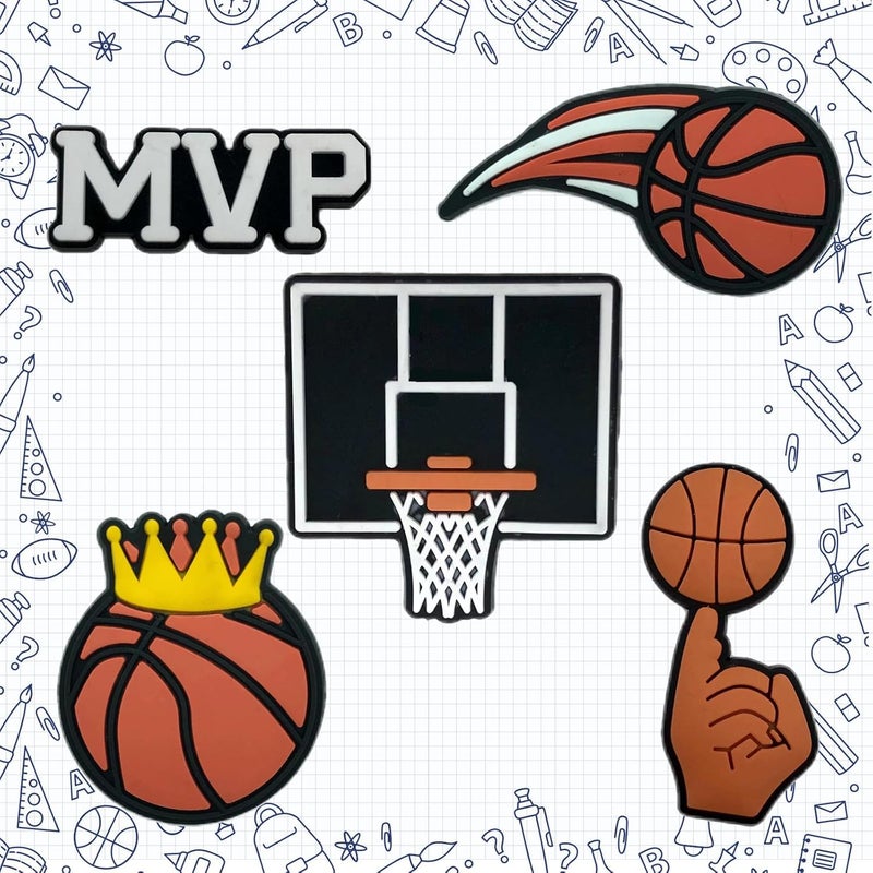 BULKITEM 25PCS Sports Shoe Decoration Charms,Basketball Soccer Baseball Golf Football Shoe Decoration Charms - Image 4